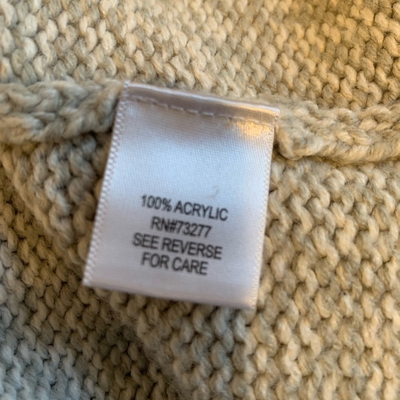 Apt. 9 Women’s Medium Gray Open Front Button Mock Neck Warm Cardigan Sweater - Picture 7 of 8